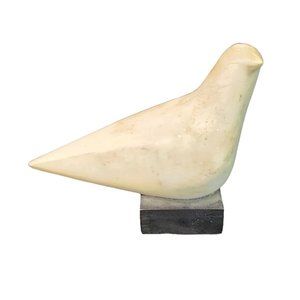 Marble Dove Statue Sculpture Signed C Hartwig (A512)